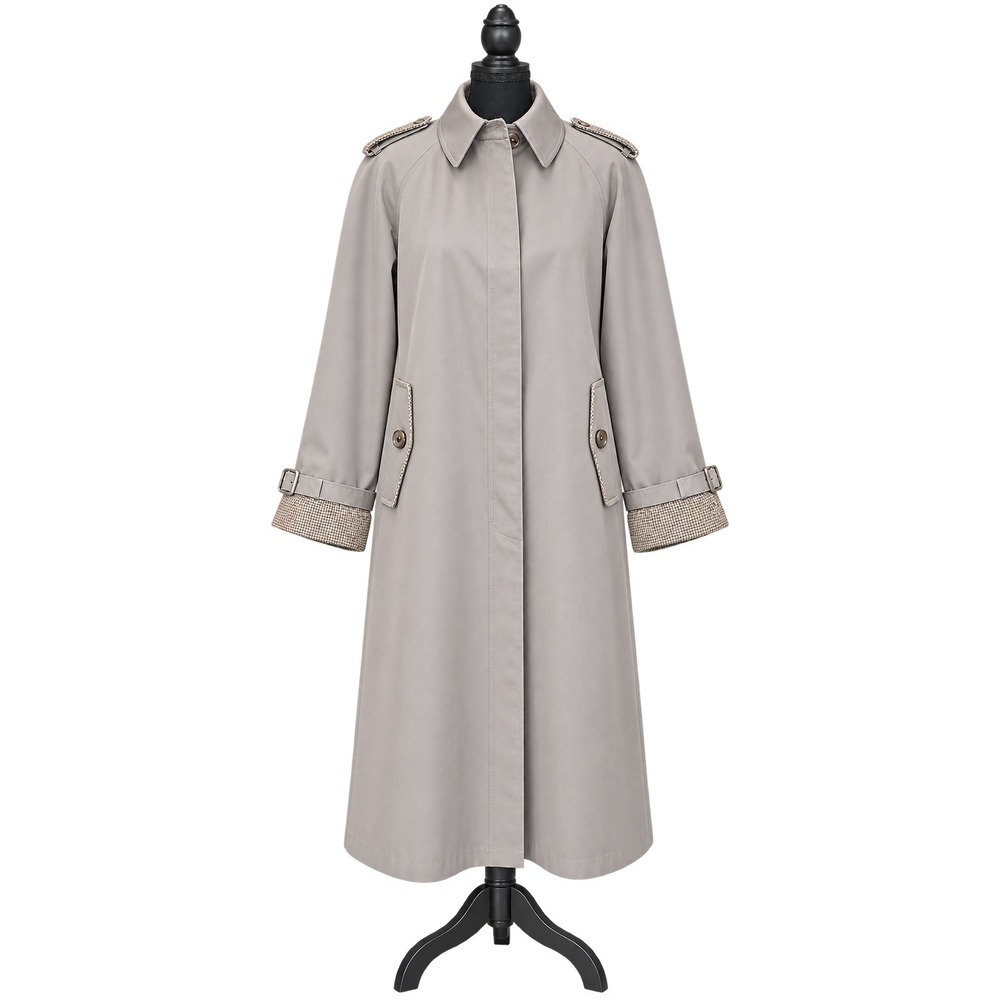 Vintage Khaki Double Breasted Trench Coat with Original Removable Liner Large